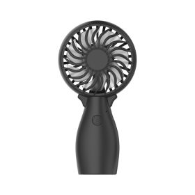 Portable Handheld Fan with USB Rechargeable Battery - Lightweight yet Powerful, 3-Speed Settings, Perfect for Travel, Camping (Color: Black)